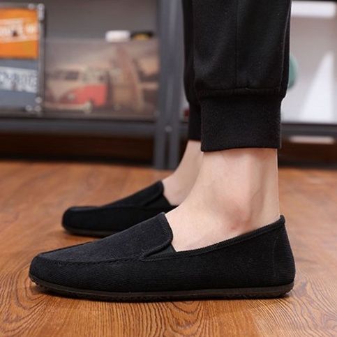 メンズ スリッポン コーデュロイ織り地カジュアル紳士靴