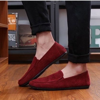 メンズ スリッポン コーデュロイ織り地カジュアル紳士靴