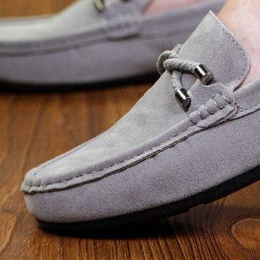 メンズ スリッポン 金属バックル付きスリッポン