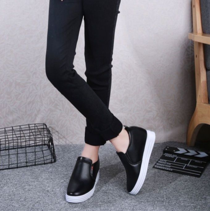 メンズ スリッポン 多機能レザー製メンズスリッポン