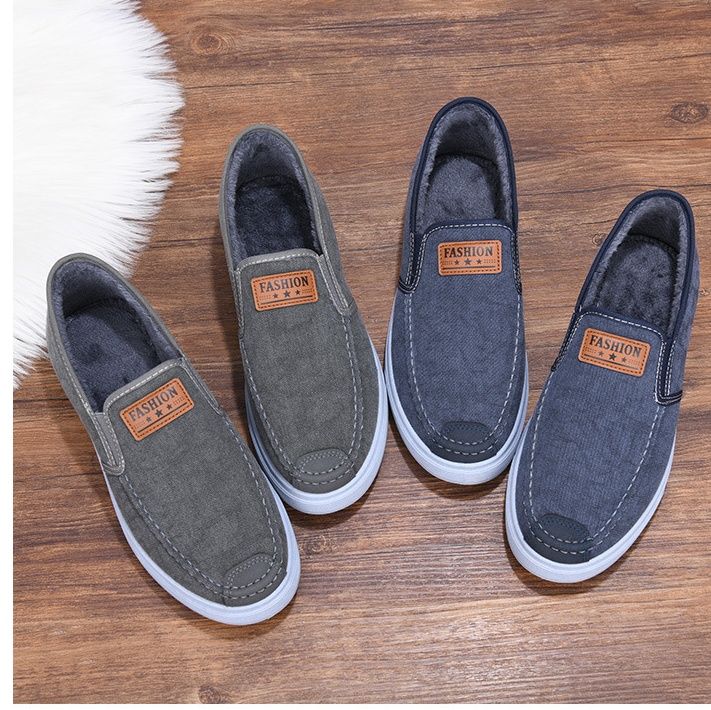 メンズ スリッポン 保暖キャンバススリッポン