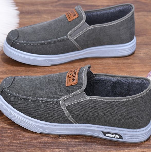 メンズ スリッポン 保暖キャンバススリッポン