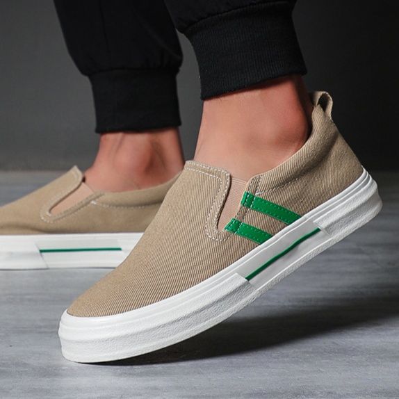 メンズ スリッポン 軽量キャンバス地スリッポン