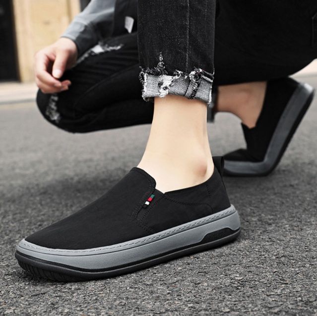 メンズ スリッポン 軽量快適キャンバス地スリッポン