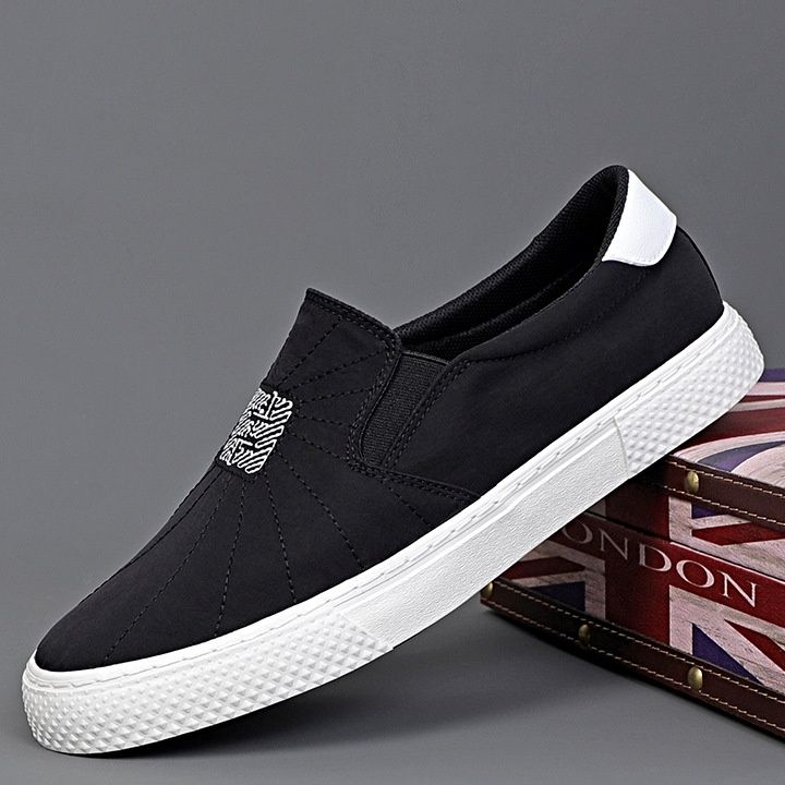 メンズ スリッポン シンプルデザイン軽量キルティング加工スリッポン