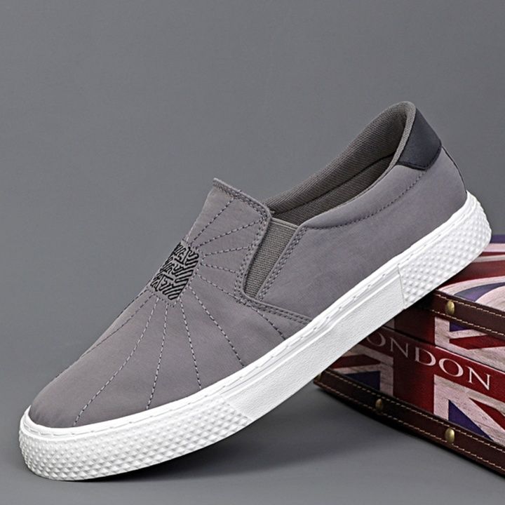 メンズ スリッポン シンプルデザイン軽量キルティング加工スリッポン