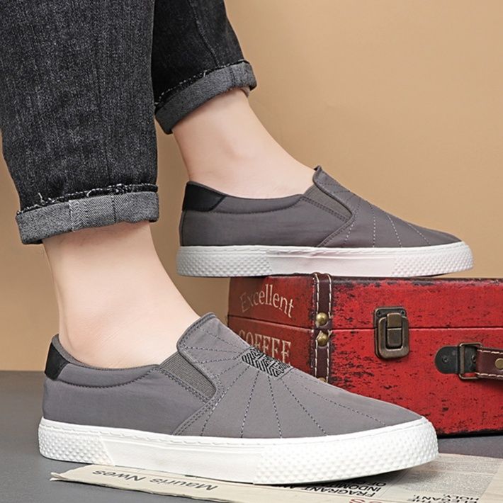 メンズ スリッポン シンプルデザイン軽量キルティング加工スリッポン