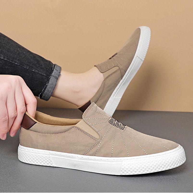 メンズ スリッポン シンプルデザイン軽量キルティング加工スリッポン