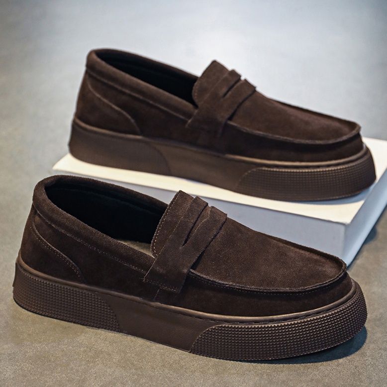 メンズ スリッポン 厚底ローファー風メンズスリッポン