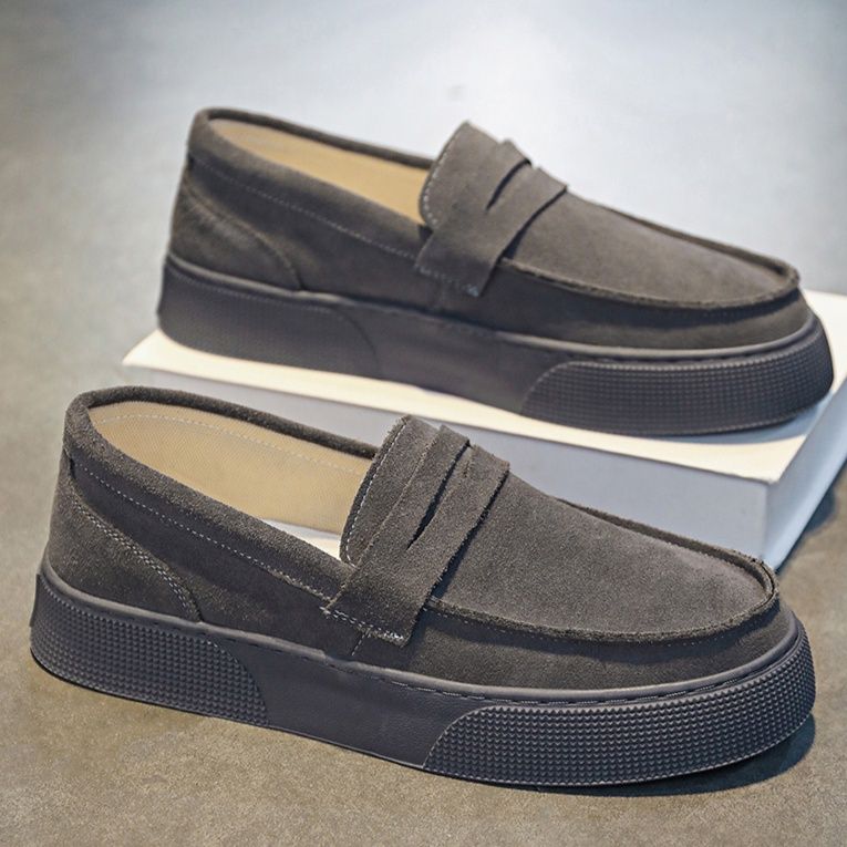 メンズ スリッポン 厚底ローファー風メンズスリッポン