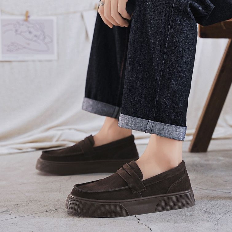 メンズ スリッポン 厚底ローファー風メンズスリッポン