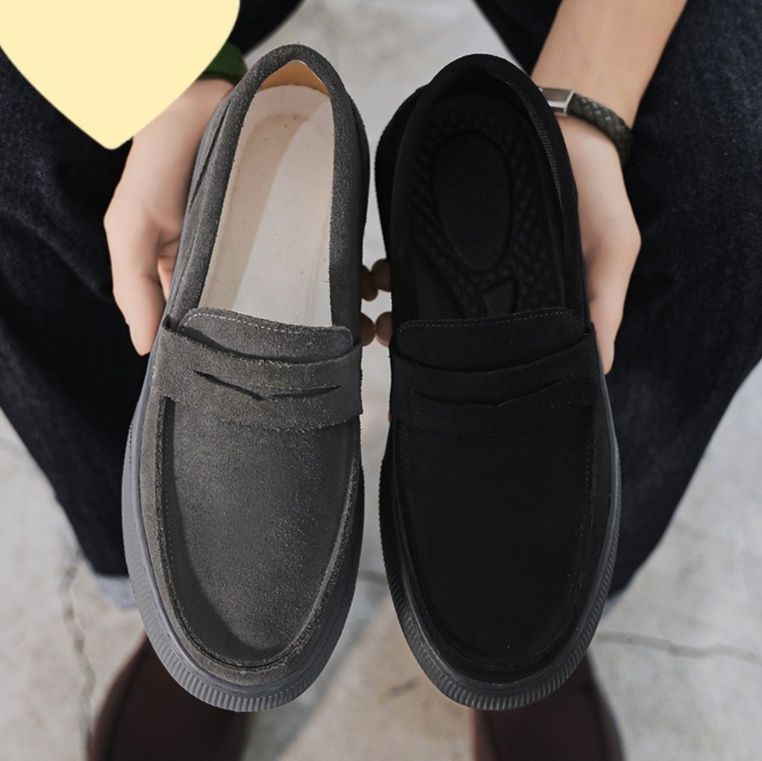 メンズ スリッポン 厚底ローファー風メンズスリッポン