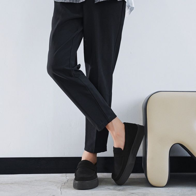 メンズ スリッポン 厚底ローファー風メンズスリッポン