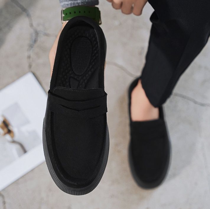 メンズ スリッポン 厚底ローファー風メンズスリッポン