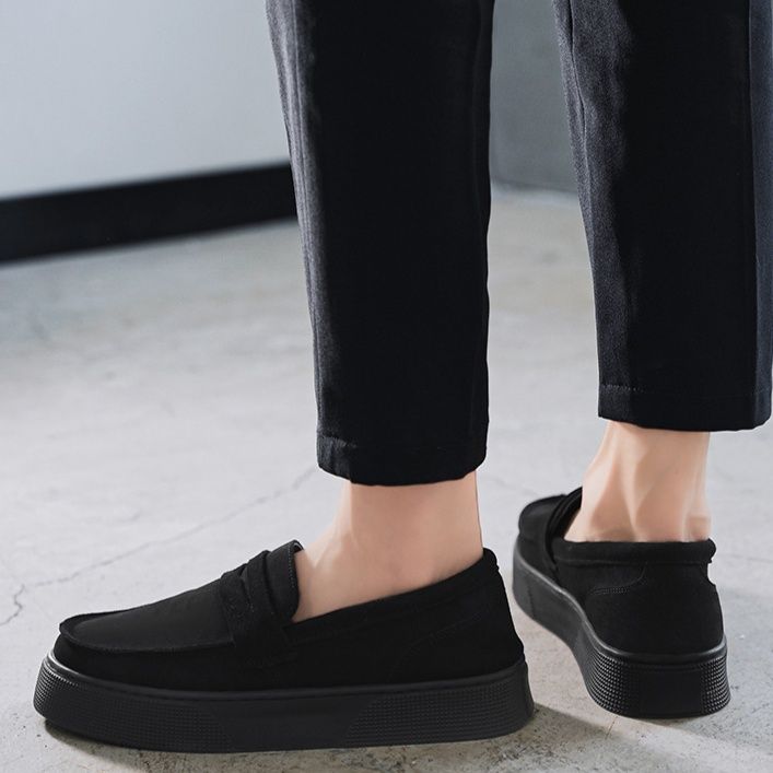 メンズ スリッポン 厚底ローファー風メンズスリッポン