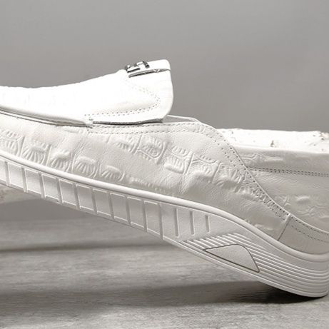 メンズ スリッポン 上質本革製軽量スポーツスリッポン