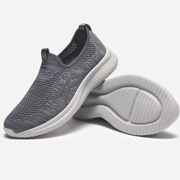 メンズ スリッポン 軽量通気性メッシュ素材スリッポンシューズ