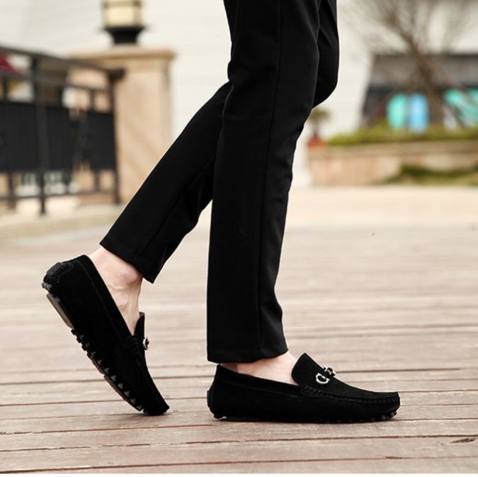 メンズ スリッポン 金具付きボアライニング入りスリッポン