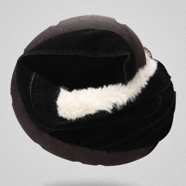 メンズ スリッポン 裏ボア付き暖かモカシン型メンズスリッポン