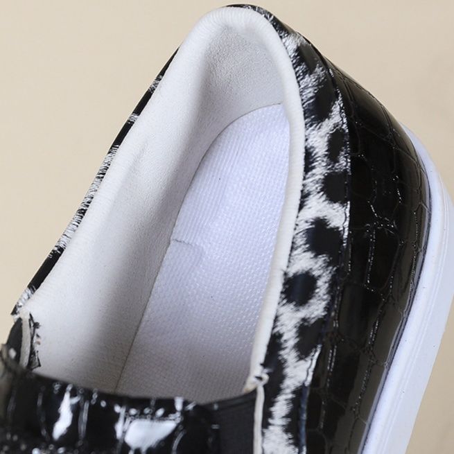 メンズ スリッポン グリッター輝くエナメル切替メンズスリッポン