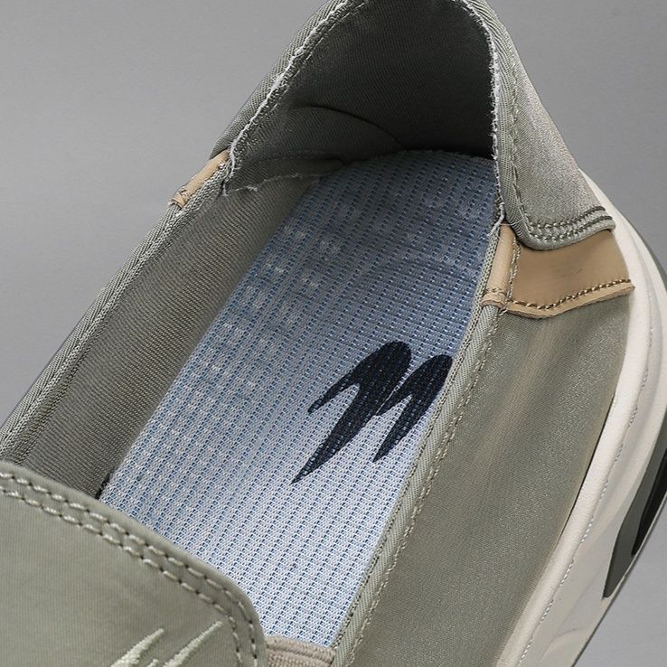 メンズ スリッポン エアソール搭載快適キャンバススリッポン