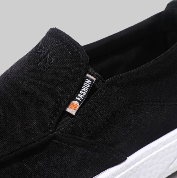 メンズ スリッポン 厚底デザインキャンバススリッポン