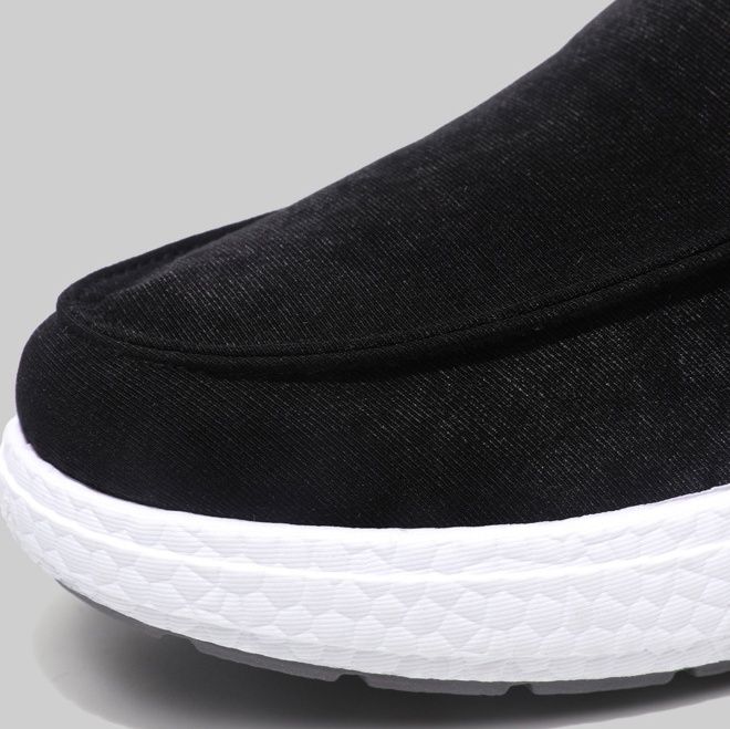 メンズ スリッポン 厚底デザインキャンバススリッポン