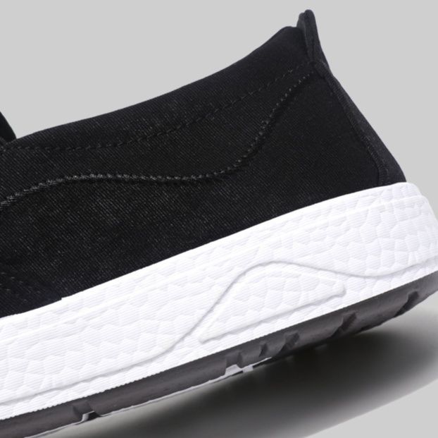 メンズ スリッポン 厚底デザインキャンバススリッポン