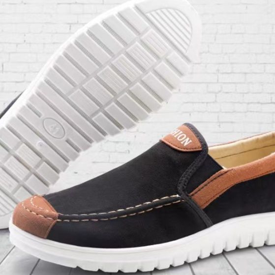 メンズ スリッポン 軽量快適スエード素材の切り替えデザインスリッポン