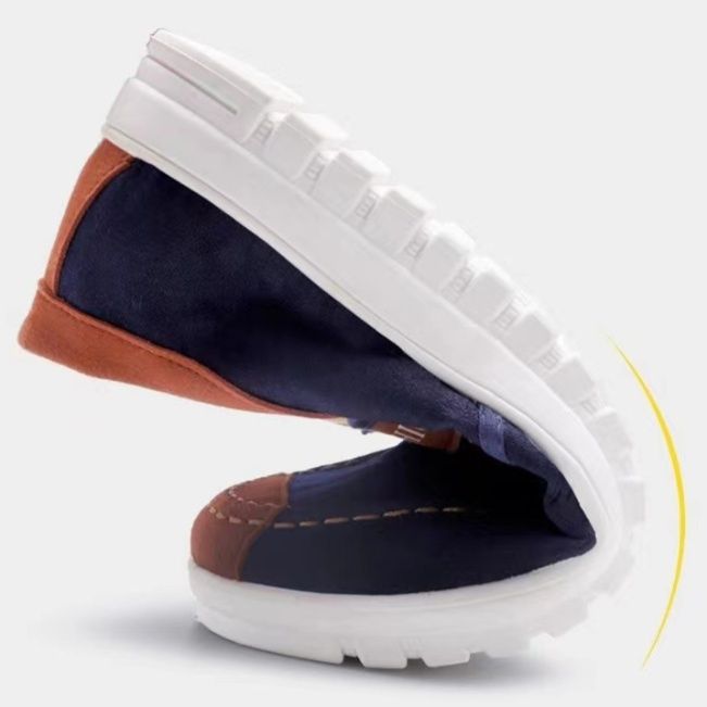 メンズ スリッポン 軽量快適スエード素材の切り替えデザインスリッポン