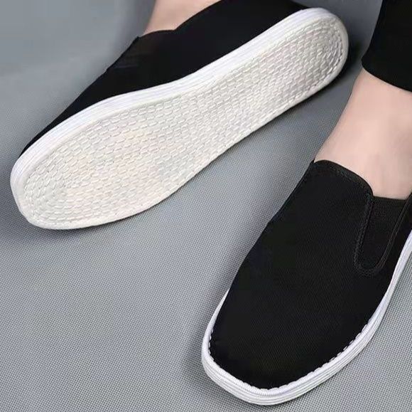 メンズ スリッポン シンプルデザイン キャンバス地スリッポン