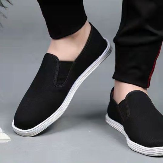 メンズ スリッポン シンプルデザイン キャンバス地スリッポン