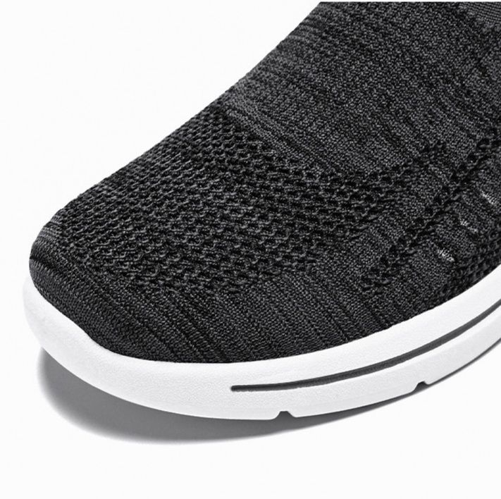 メンズ スリッポン 軽量通気メッシュ編み込みスリッポン