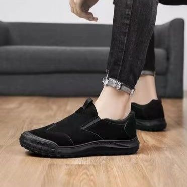 メンズ スリッポン 厚底スエード素材の快適メンズスリッポン