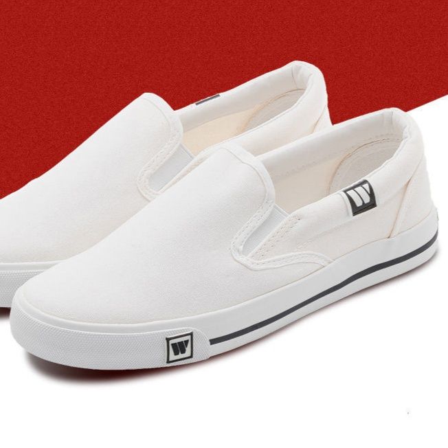 メンズ スリッポンキャンバス シンプルデザイン軽量シューズ