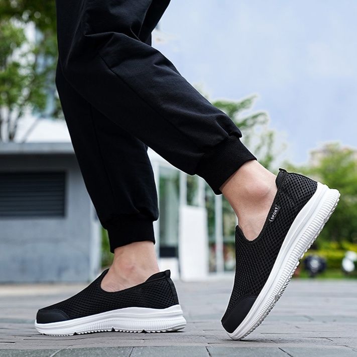 メンズ スリッポンメッシュ 超軽量通気性抜群スニーカー