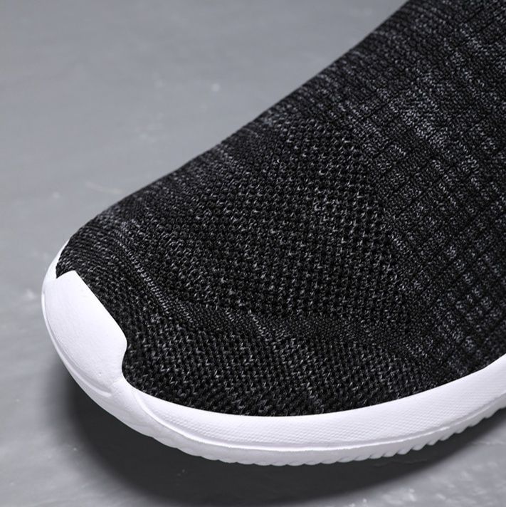 メンズ スリッポンキャンバス ニット編み軽量ソックス型スニーカー