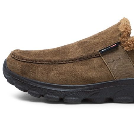 メンズ スリッポンスェード 裏ボア付きスニーカー