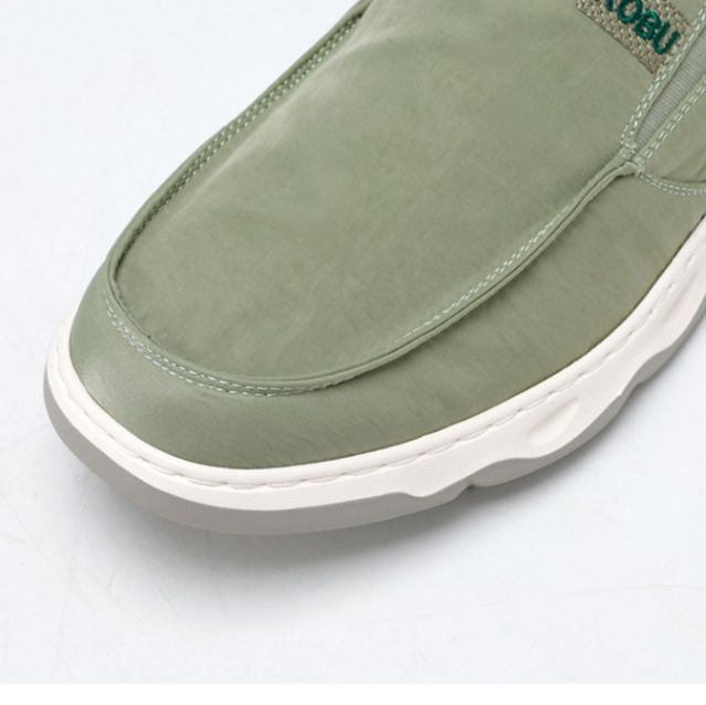 メンズ スリッポンキャンバス 厚底ウェーブソールスニーカー