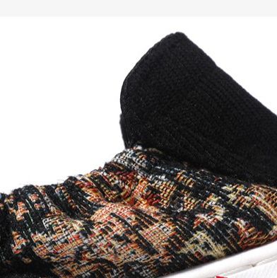 メンズ スリッポンキャンバス コーデュロイ調厚底スニーカー