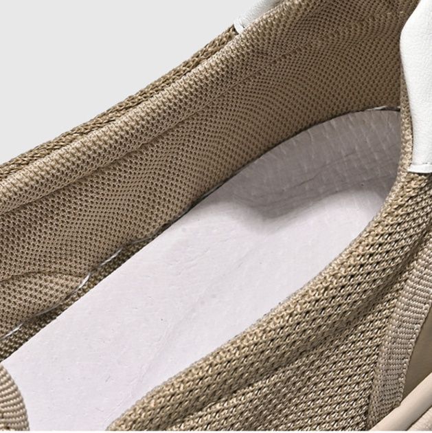 メンズ スリッポンメッシュ 厚底デザイン切替スニーカー