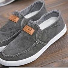 メンズ スリッポン キャンバスステッチデザインカジュアルスニーカー