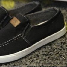 メンズ スリッポン キャンバスステッチデザインカジュアルスニーカー