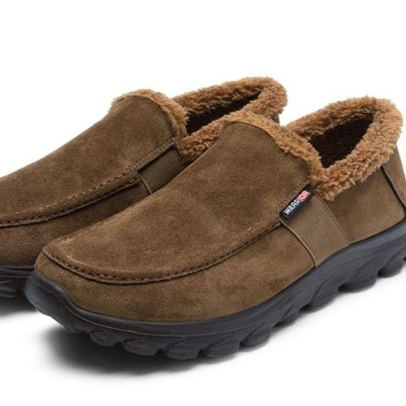 メンズ スリッポンスェード 裏ボア付きスニーカー