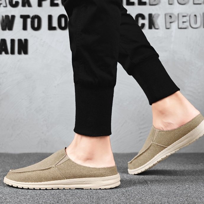 メンズ スリッポン 軽量キャンバス地カジュアルシューズ