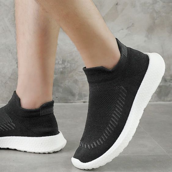 メンズ スリッポン 軽量ニット編みメンズソックス型スニーカー