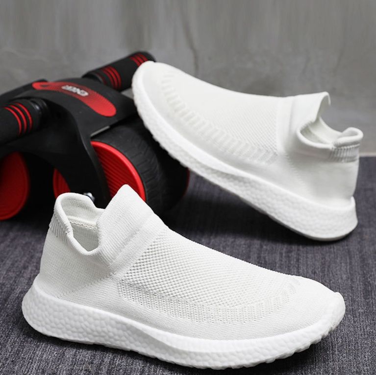 メンズ スリッポン 軽量ニット編みメンズソックス型スニーカー