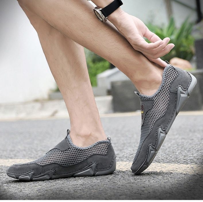 メンズ スリッポン 通気性抜群メッシュ素材軽量スポーツスニーカー