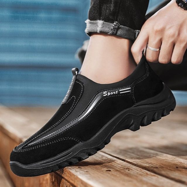 メンズ スリッポン 厚底ソール スポーティ キャンバス スリッポン