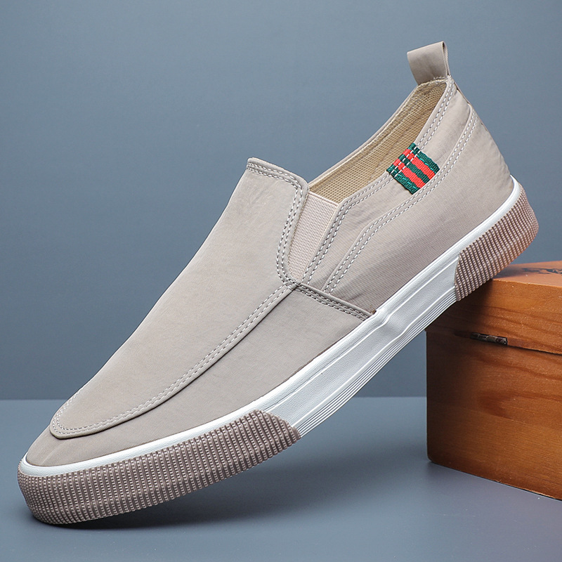 メンズ スリッポン 厚底ソール キャンバス  軽量スニーカー